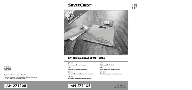 First page image of the manual for SPWG 180 E5