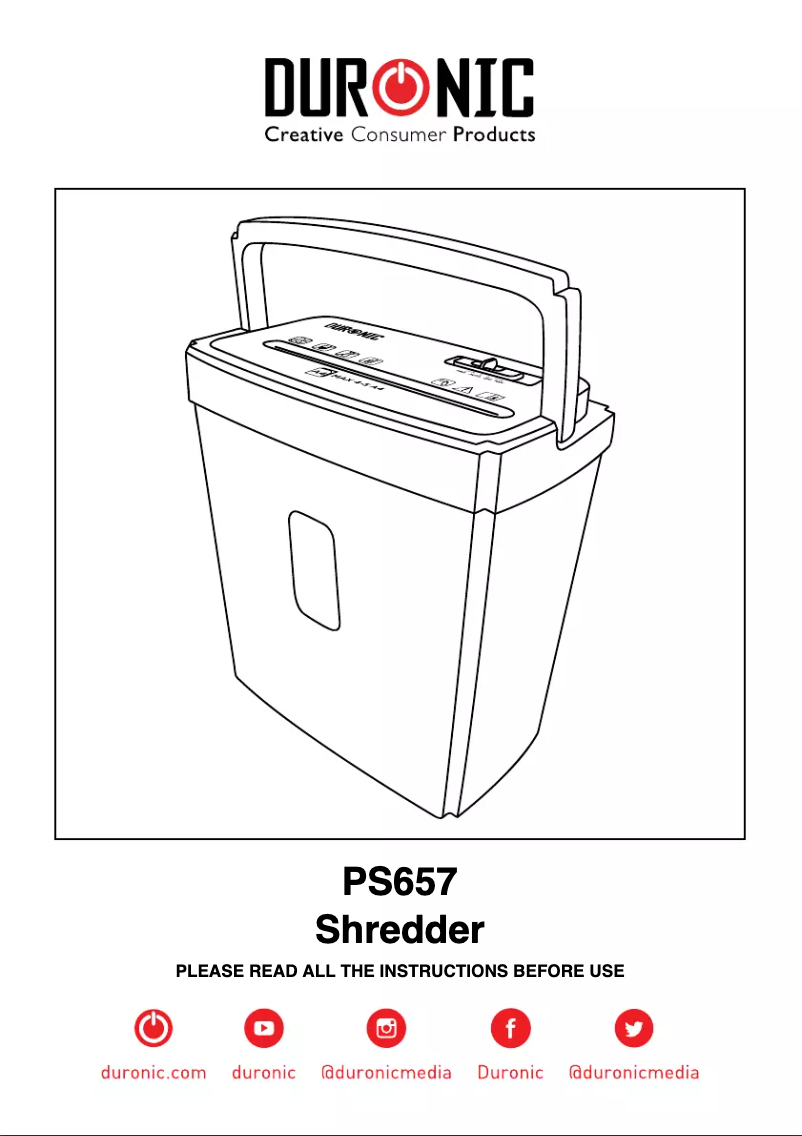 First page image of the manual for PS657