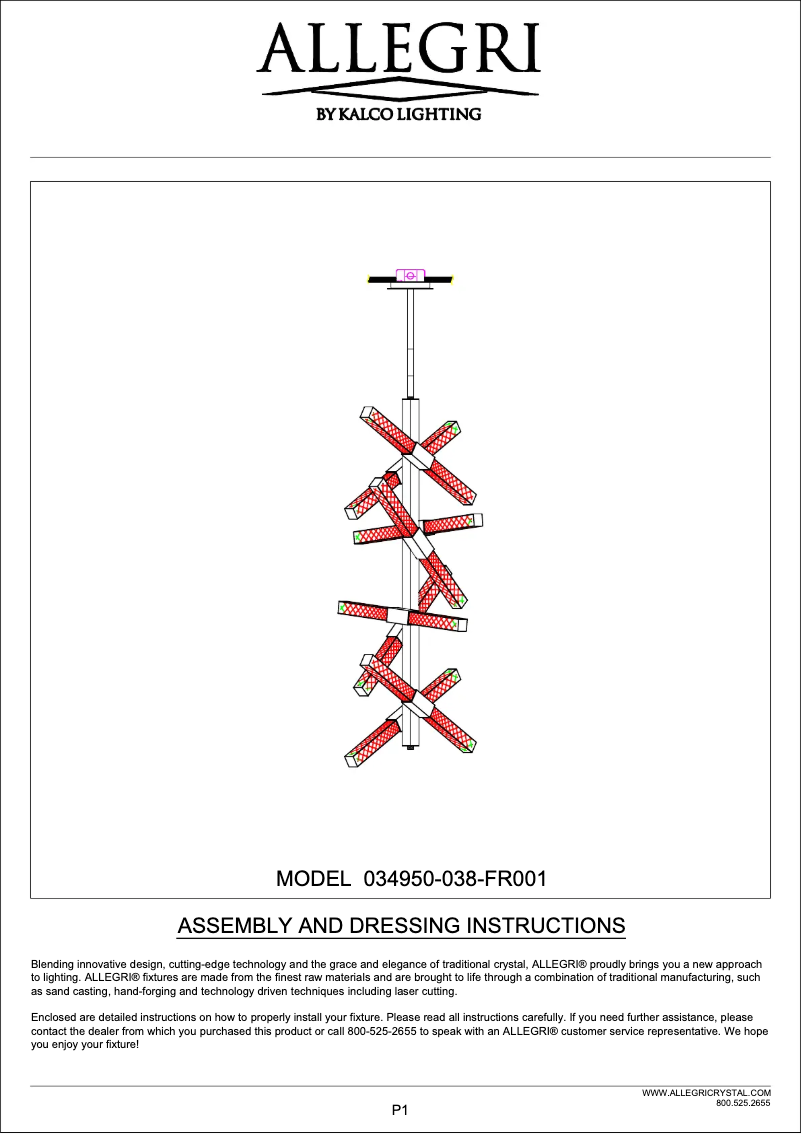 Page 1 of the manual User Manual Allegri Apollo 034950-038-FR001