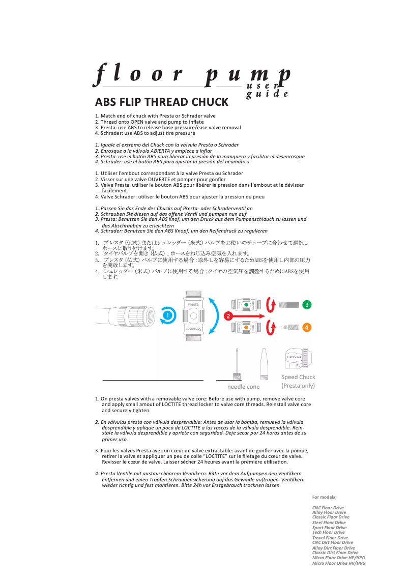 Page 1 of the manual User Manual Lezyne Tech Floor Drive
