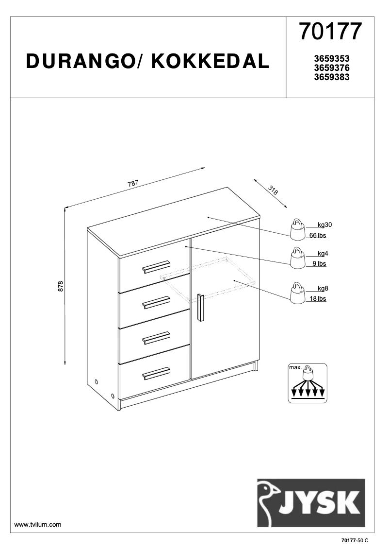 First page image of the manual for Kokkedal (79x88x32)