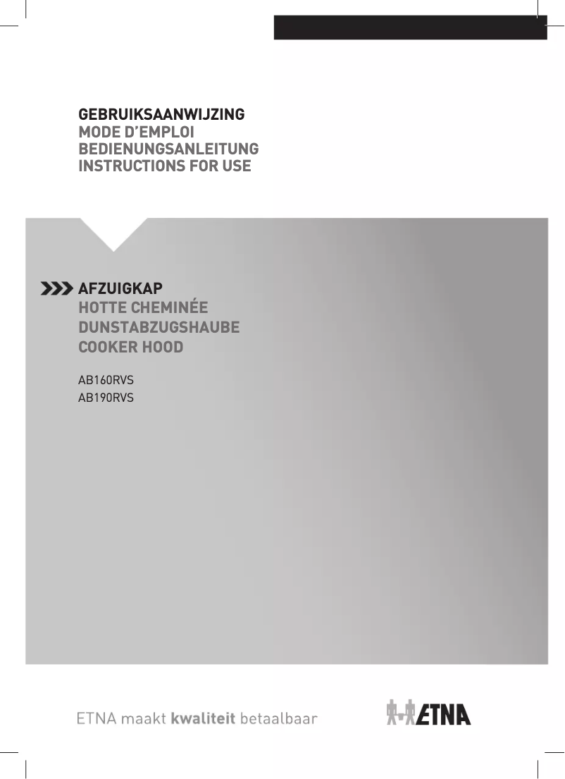 First page image of the manual for AB160RVS