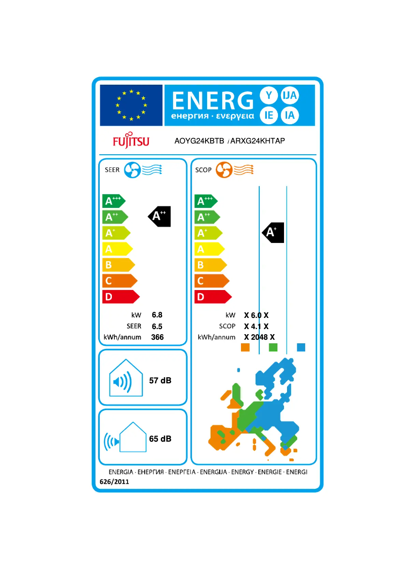 Image de la première page du manuel de l'appareil ARXG24KHTAP