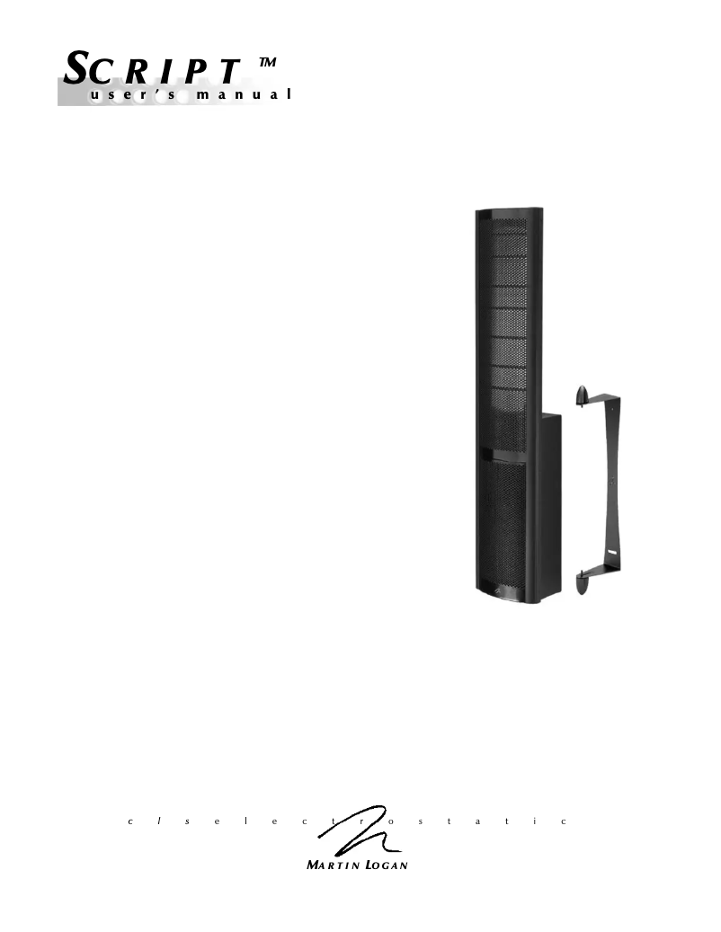 First page image of the manual for Script