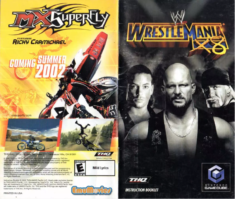 Page 1 de la notice Manuel utilisateur Nintendo WWE WrestleMania X8 (GameCube)