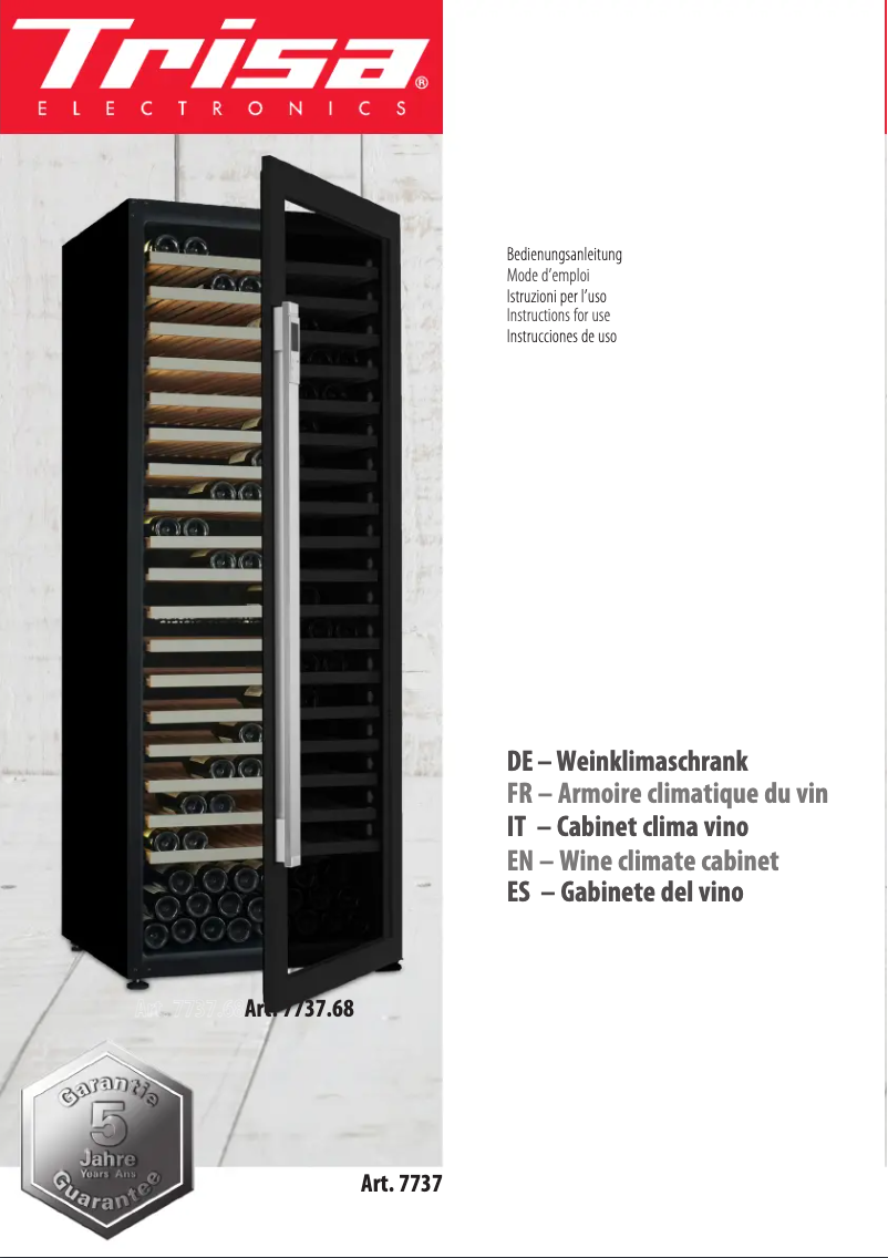 Page 1 of the manual User Manual Trisa 7737