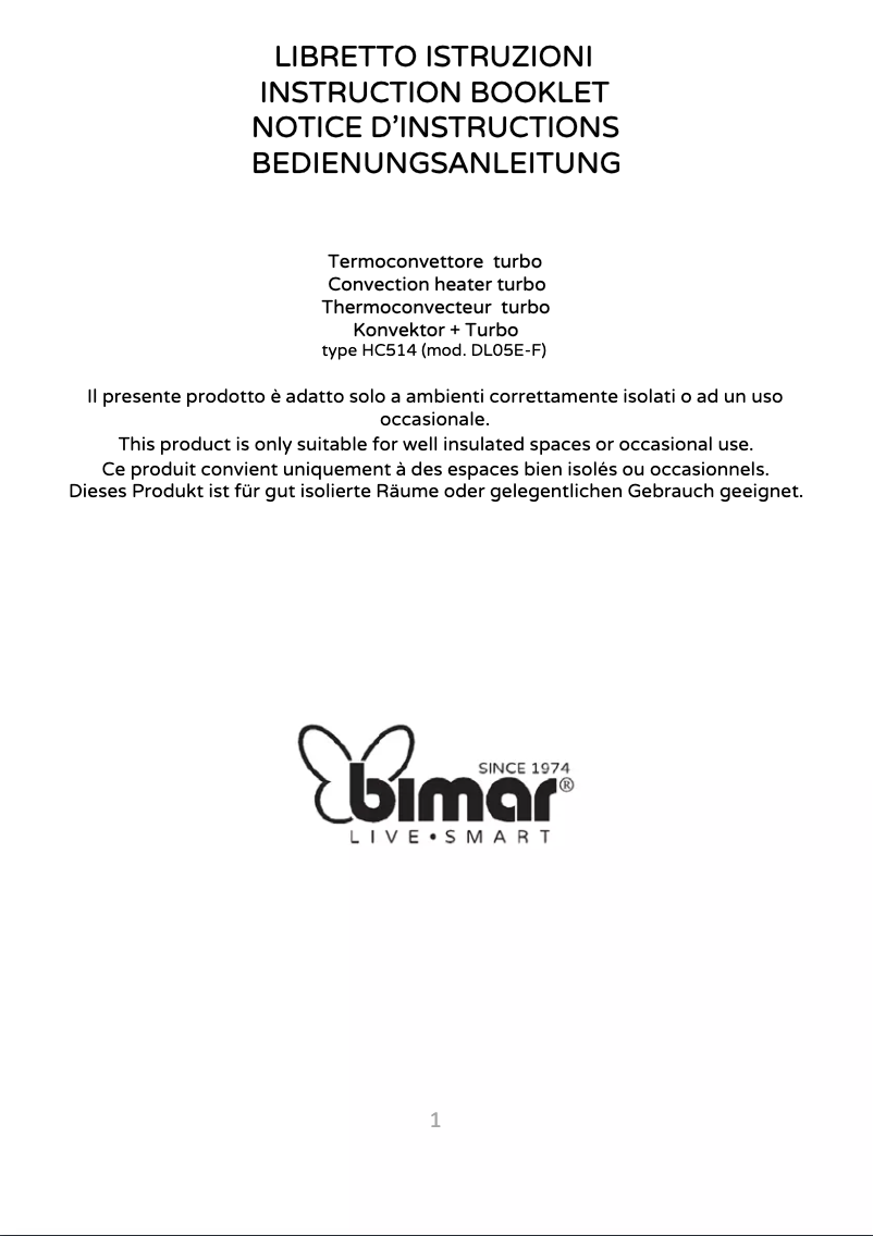 First page image of the manual for HC514