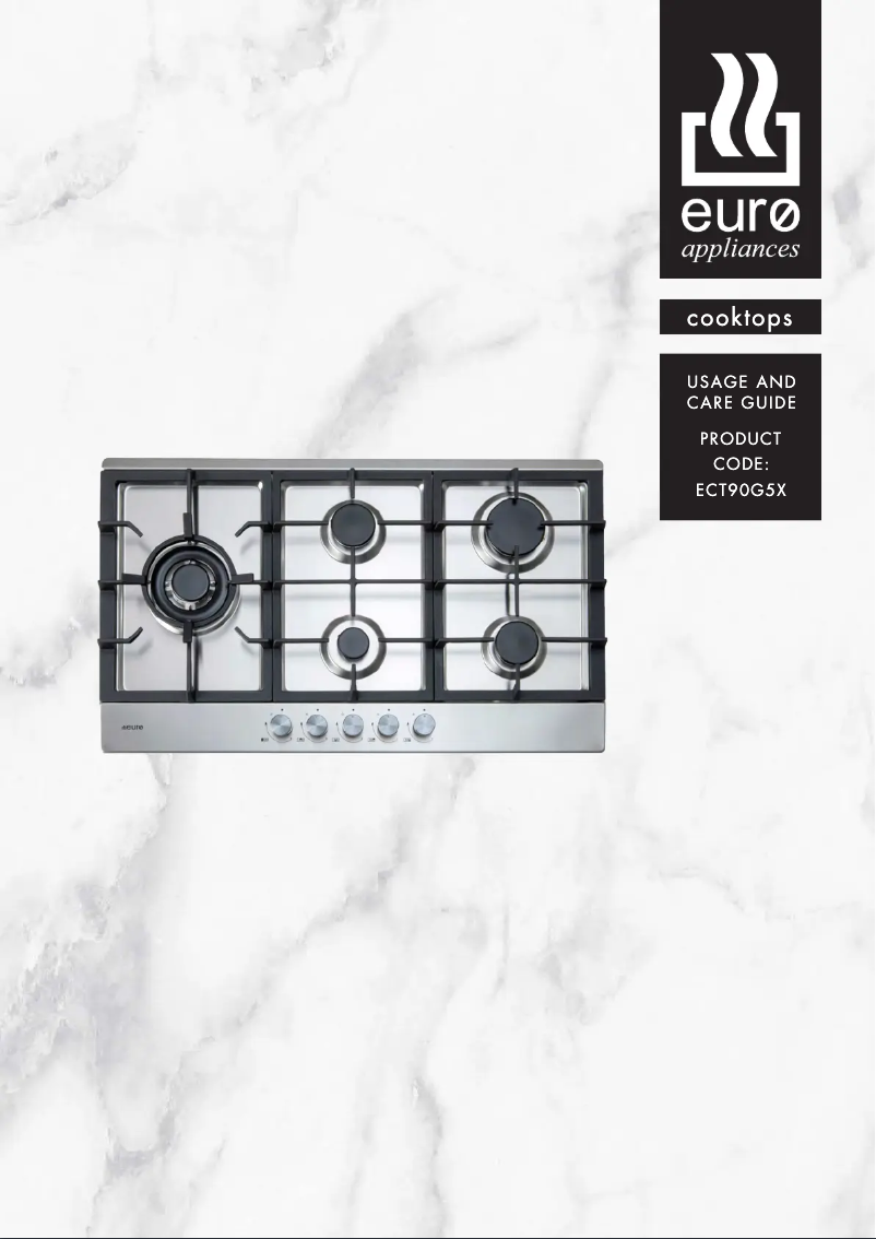 Page 1 of the manual User Manual Euro Appliances ECT90G5X