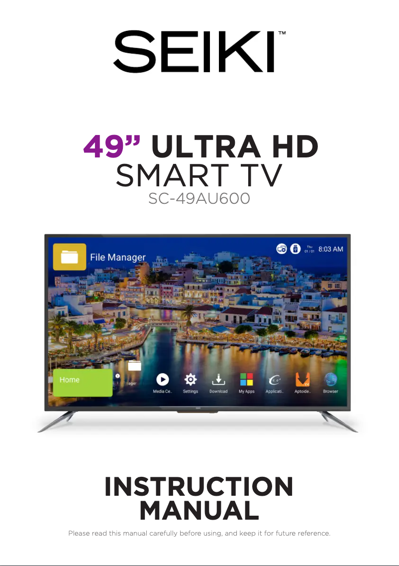 First page image of the manual for SC-49AU600