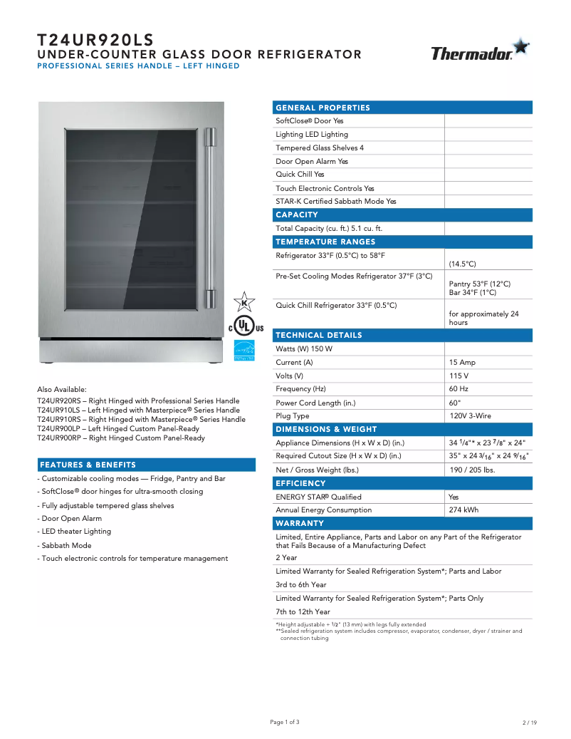 First page image of the manual for T24UR920LS