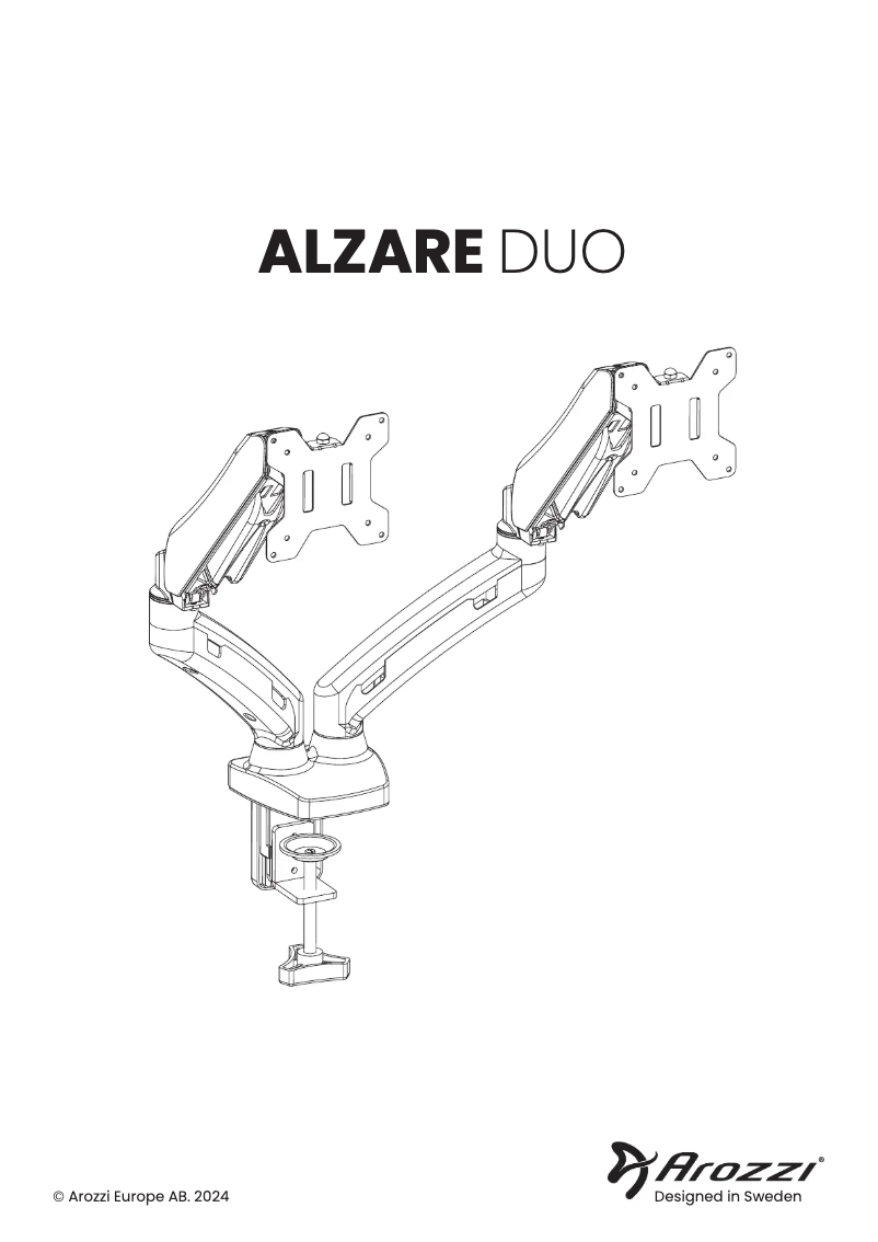 First page image of the manual for Alzare Dual