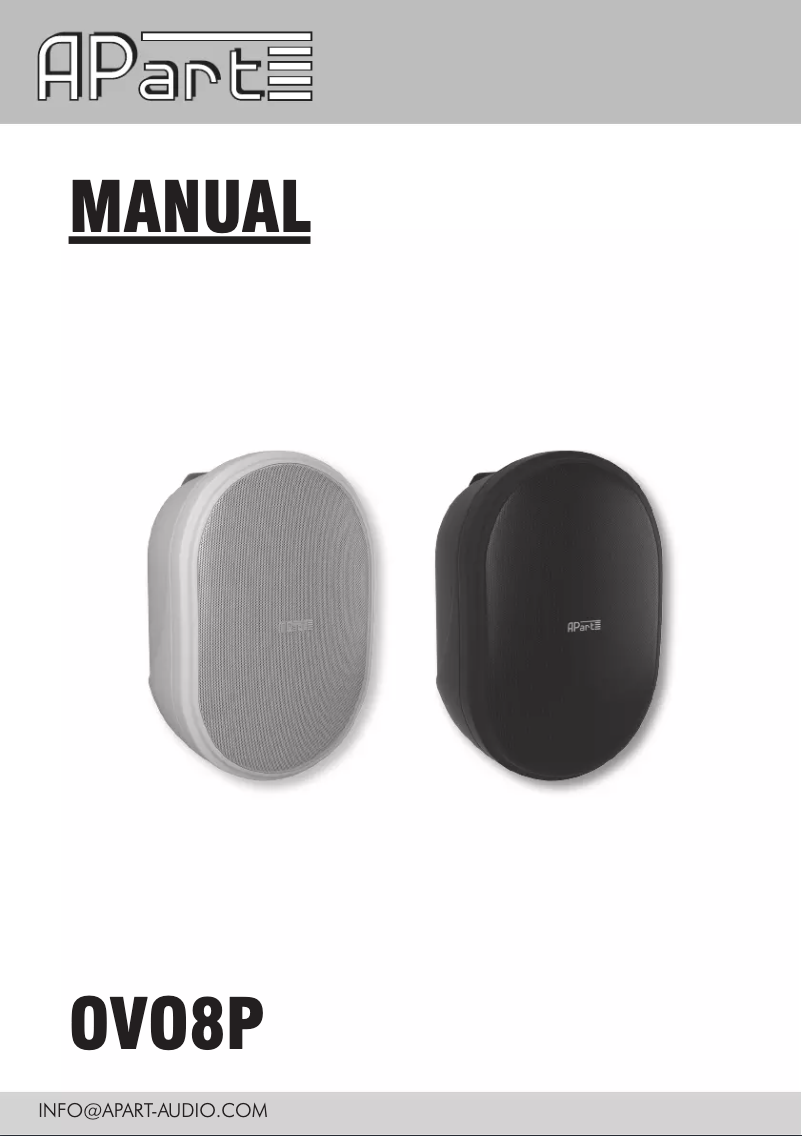 First page image of the manual for OVO8P-W