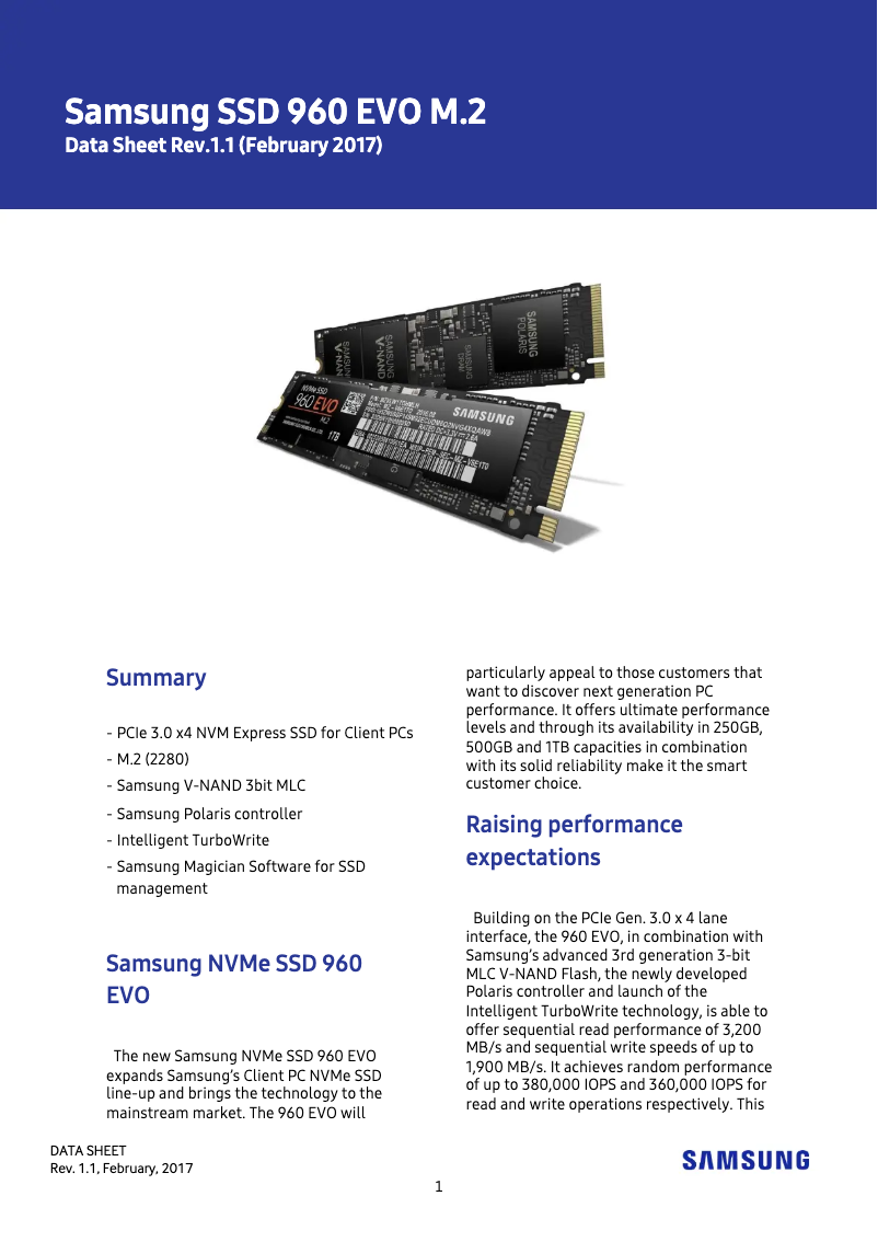Page 1 of the manual User Manual Samsung MZ-V6E250