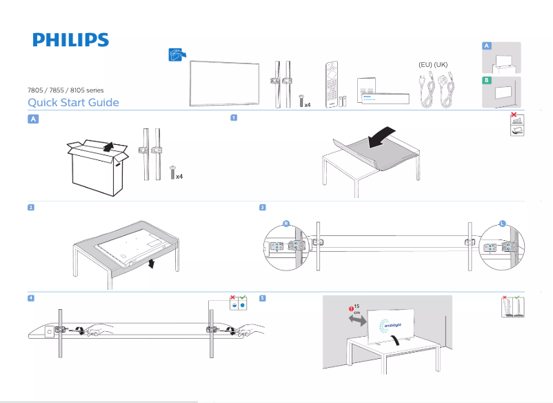 First page image of the manual for 50PUS7805
