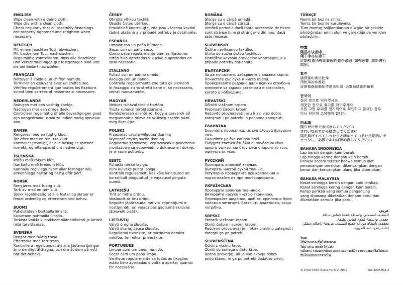 Page 1 of the manual User Manual Ikea LINDVED