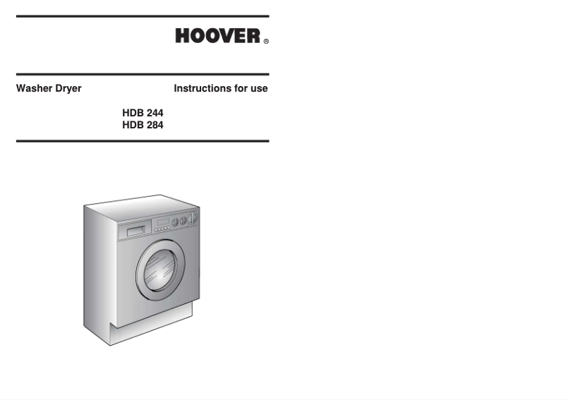 First page image of the manual for HDB 284-80