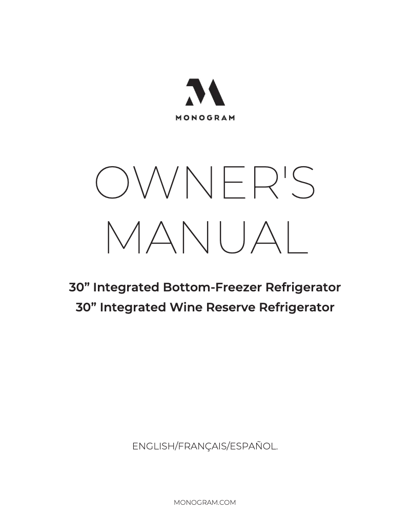 First page image of the manual for ZIC303NPPII