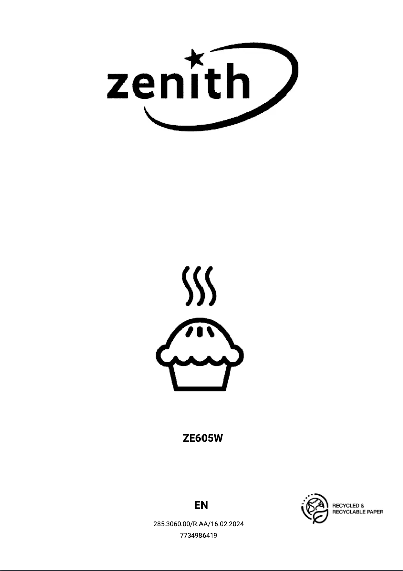 Image de la première page du manuel de l'appareil ZE605W