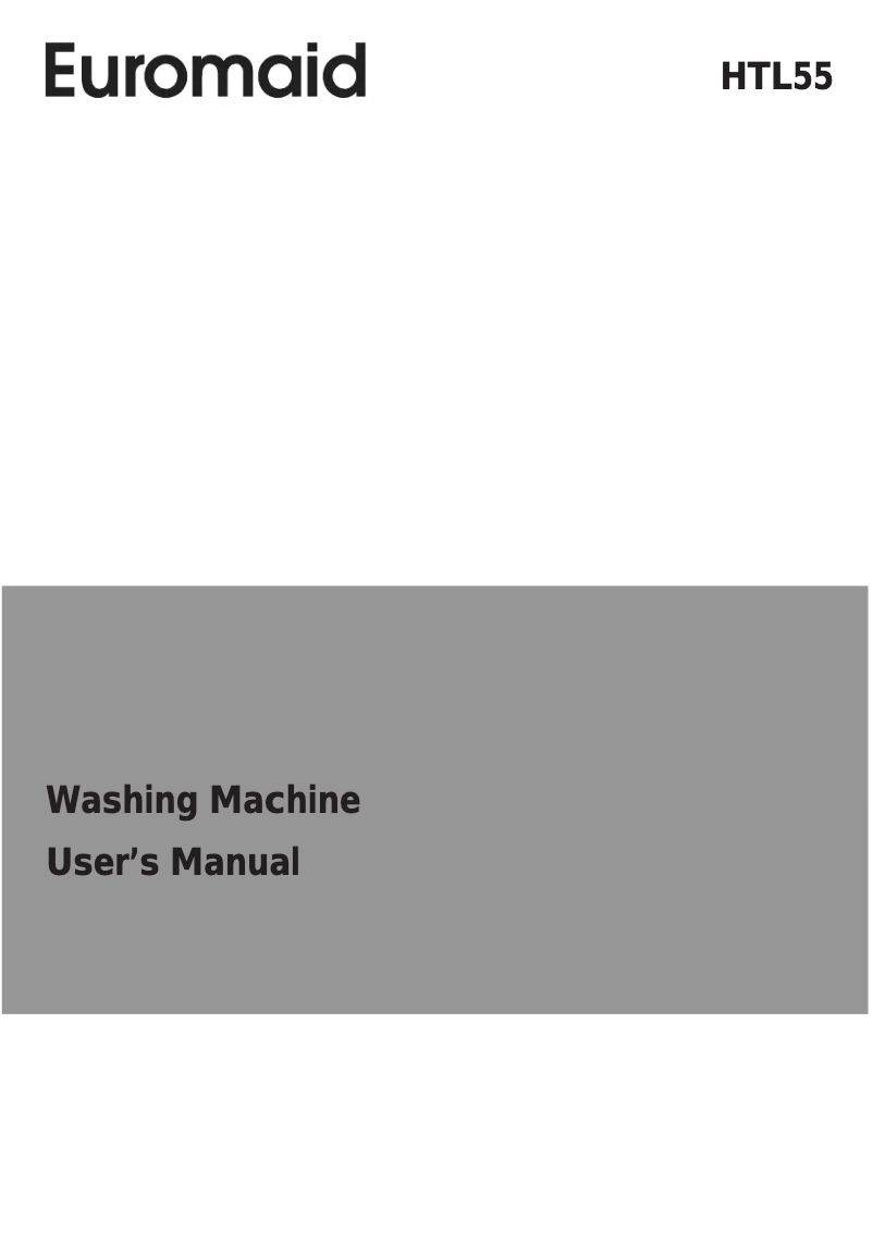 First page image of the manual for HTL55