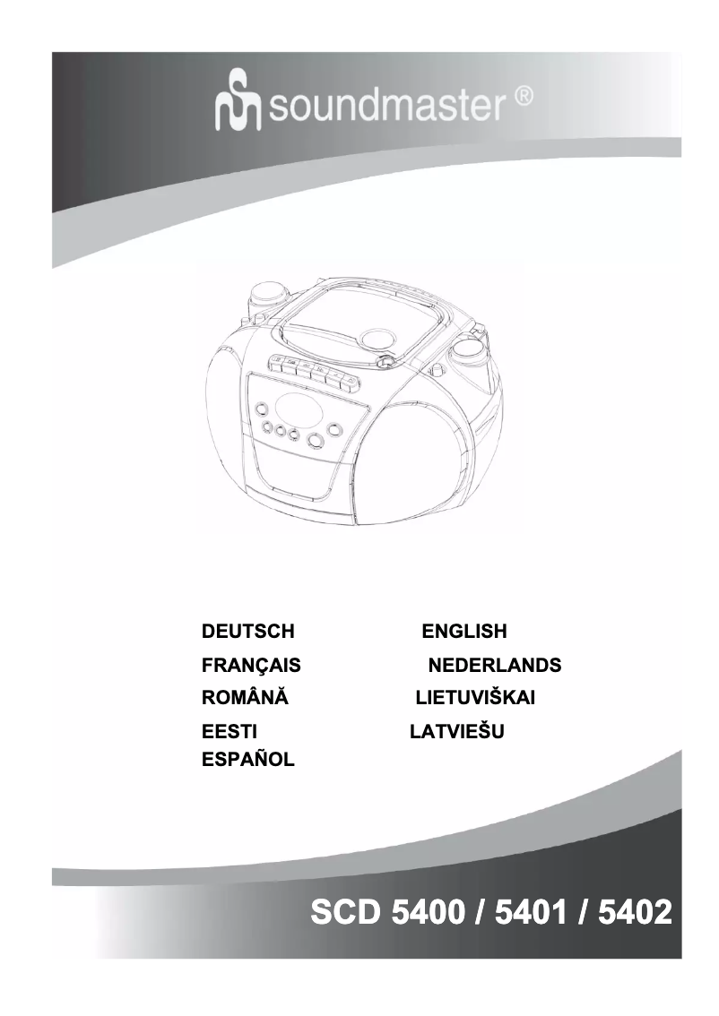 First page image of the manual for SCD 5400