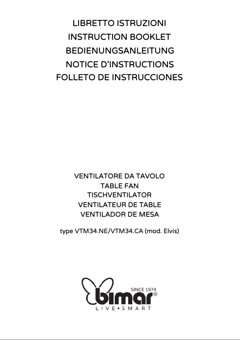 Page 1 of the manual User Manual Bimar VTM34