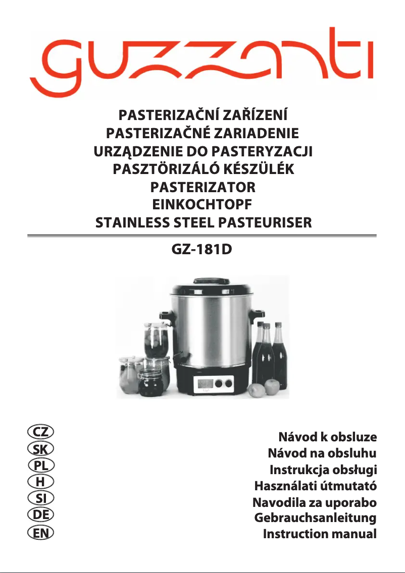 Page 1 of the manual User Manual Guzzanti GZ-181D