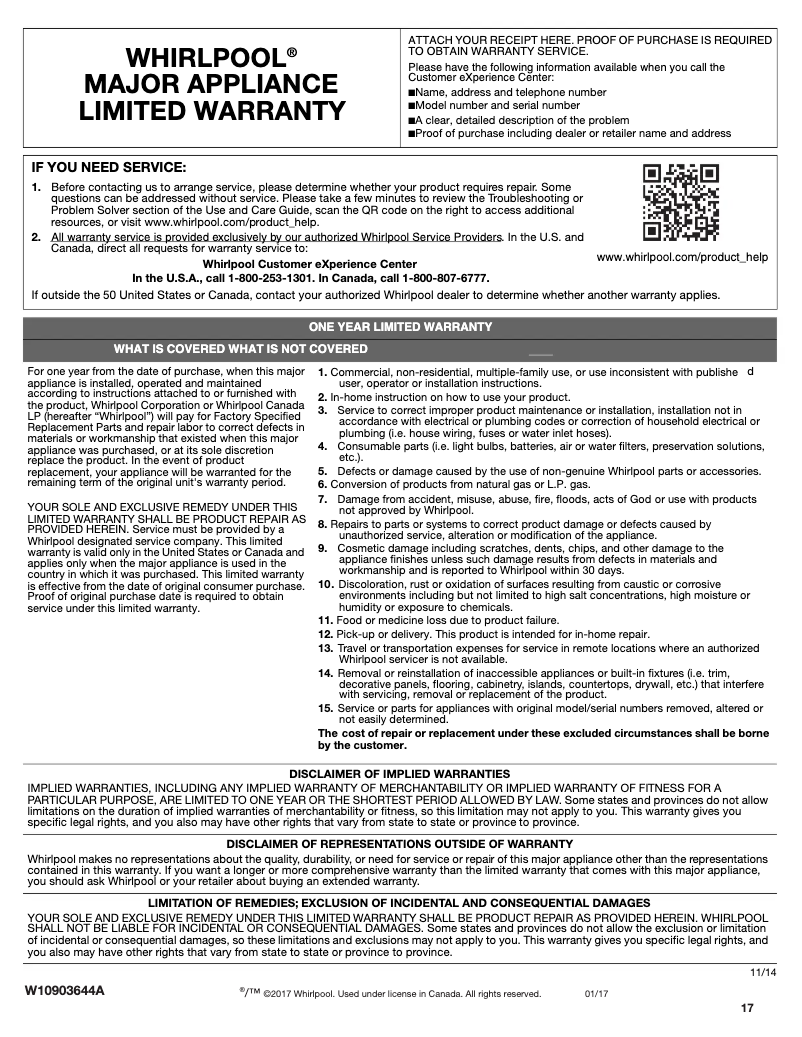 Page 1 de la notice Mode d'emploi Whirlpool WDT750SAHW