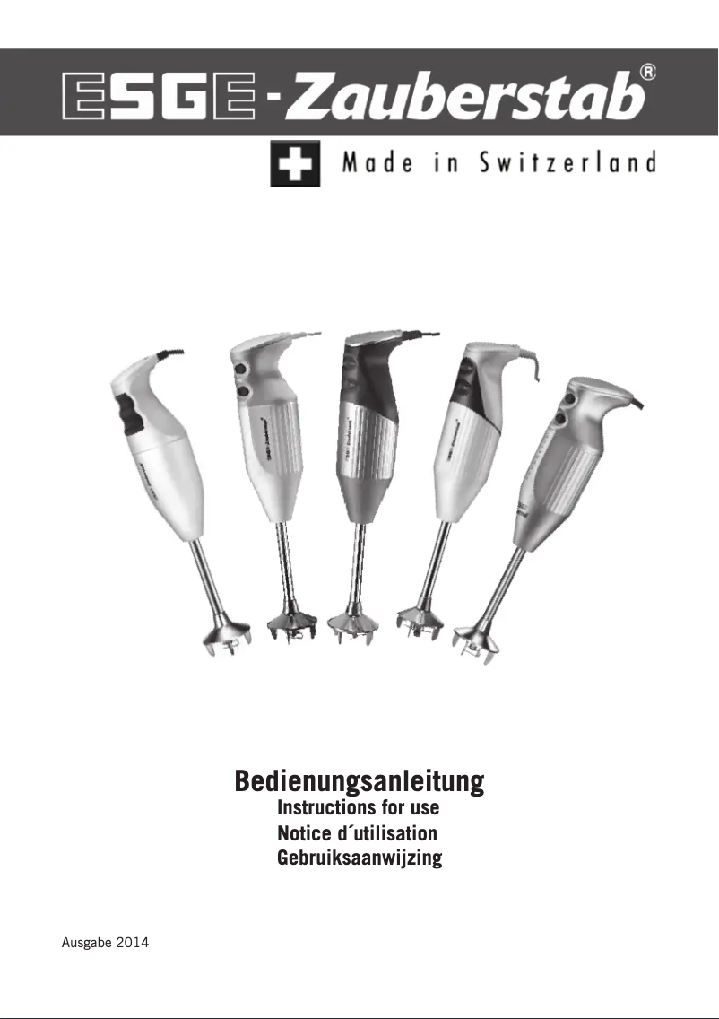 Page 1 of the manual User Manual ESGE M 122 S