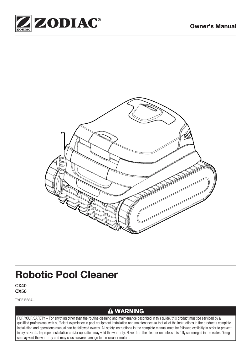 First page image of the manual for CX50