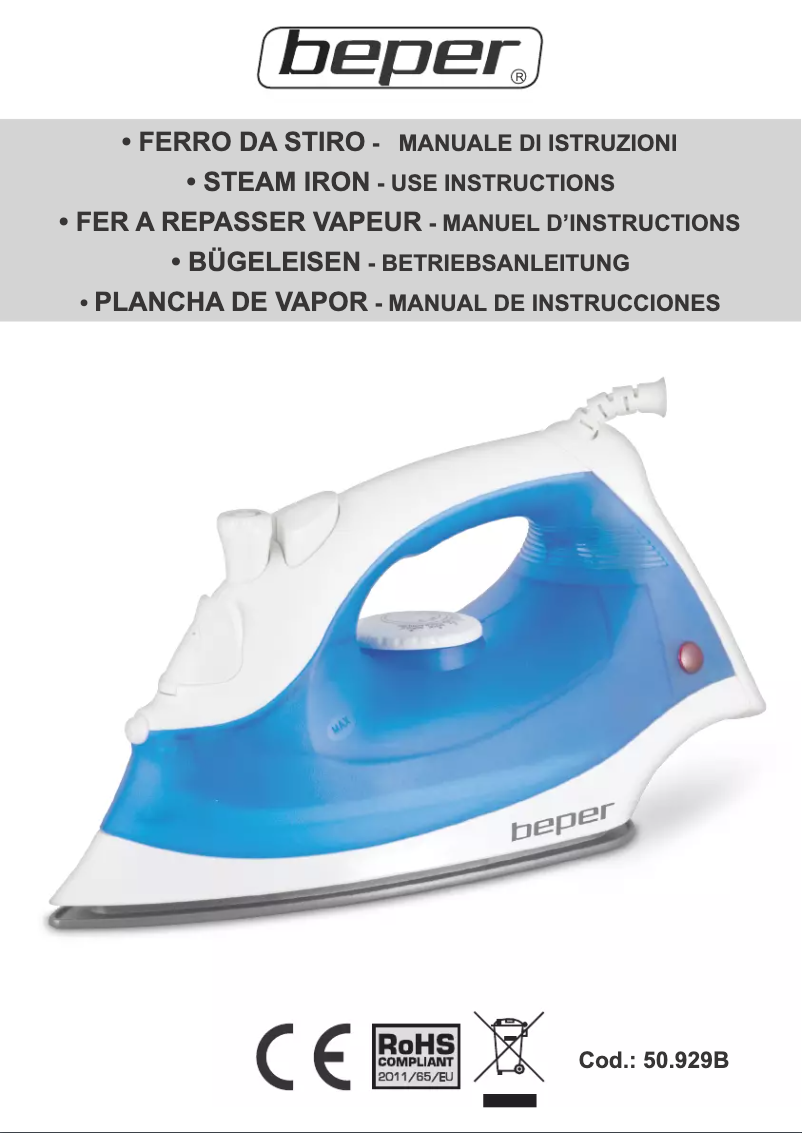 First page image of the manual for 50.929