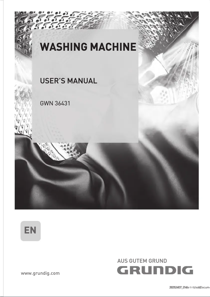First page image of the manual for GWN 36431