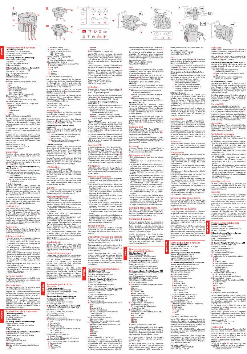 First page image of the manual for PRO – World & USB