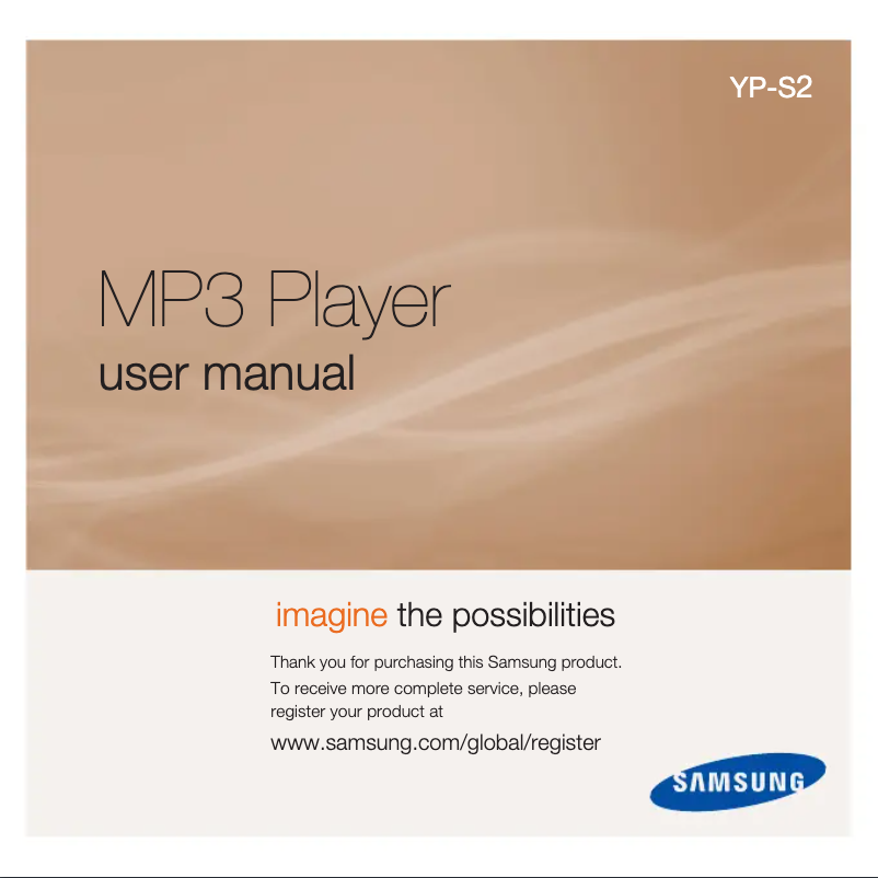 First page image of the manual for YP-S2