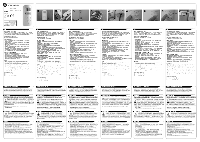 First page image of the manual for SC86