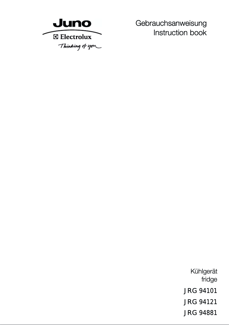 First page image of the manual for JRG94881