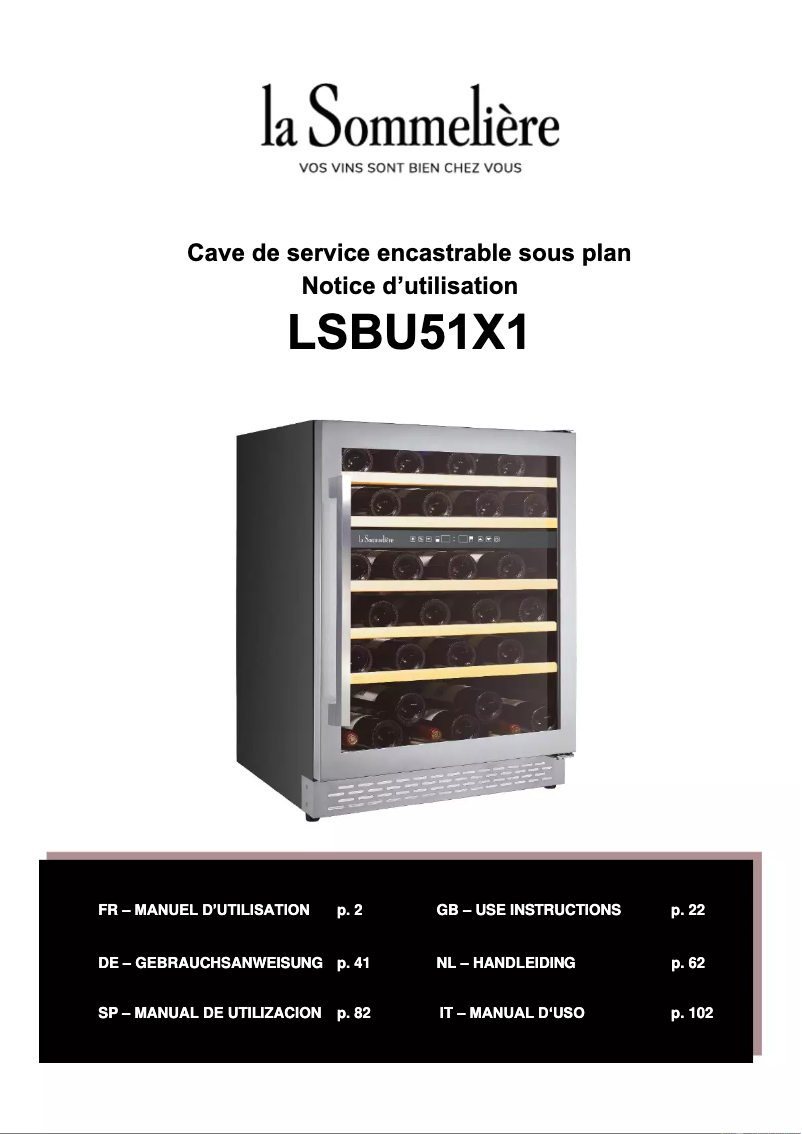 First page image of the manual for LSBU51X1