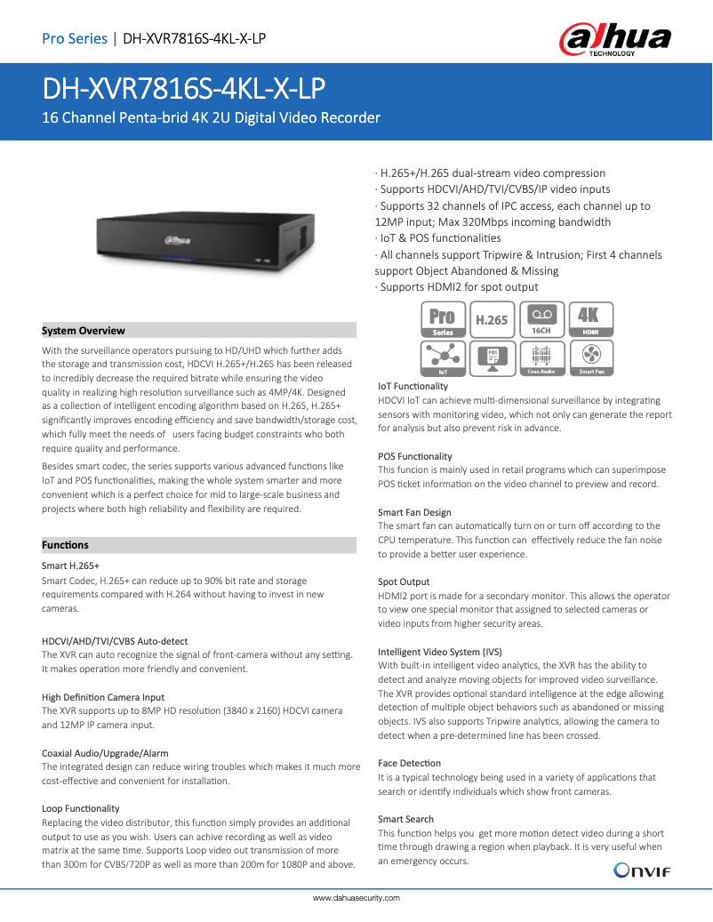First page image of the manual for XVR7816S-4KL-X-LP