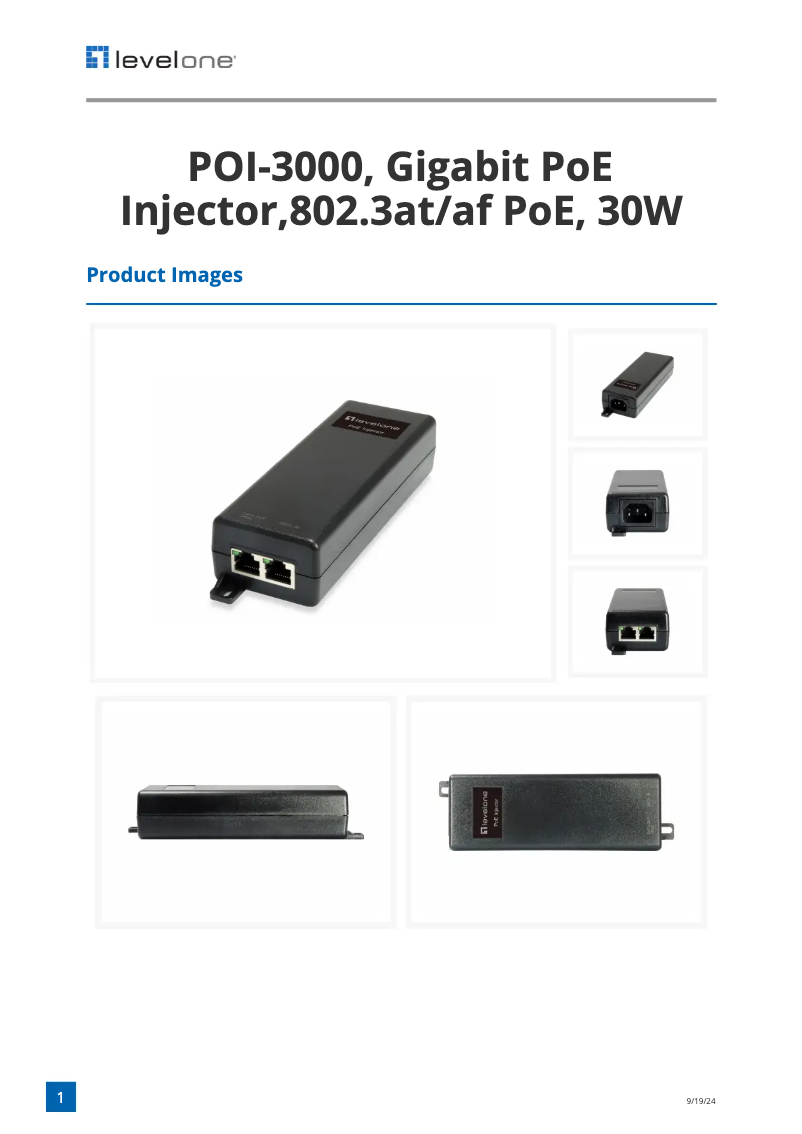 First page image of the manual for POI-3000