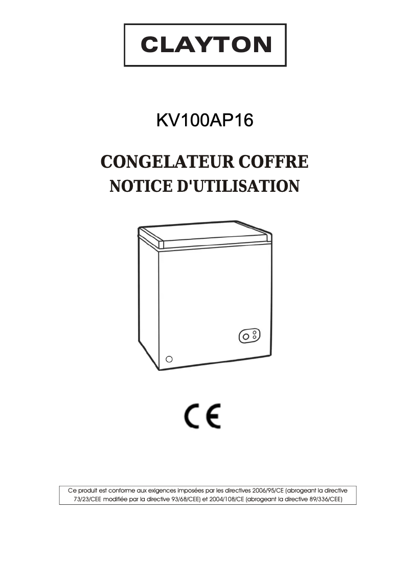 First page image of the manual for KV100AP16