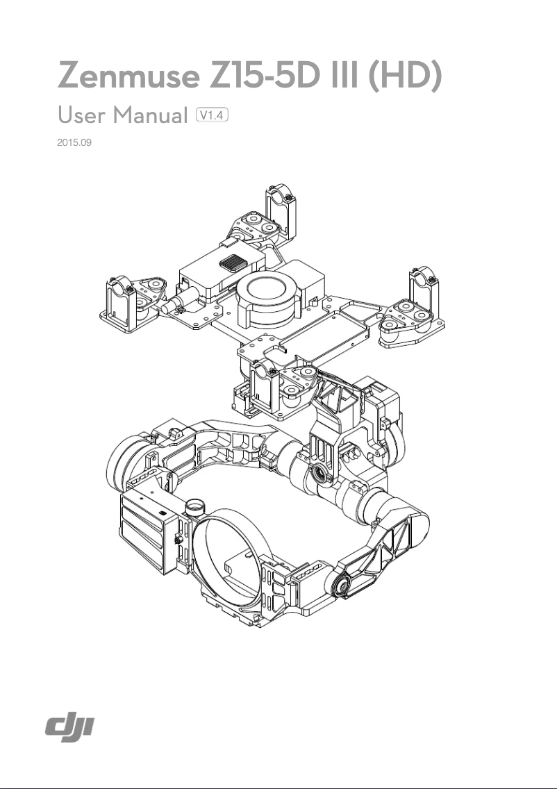 First page image of the manual for Zenmuse Z15-5D III (HD)