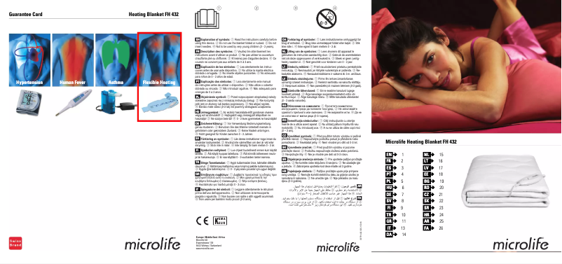Page 1 of the manual User Manual Microlife FH 432