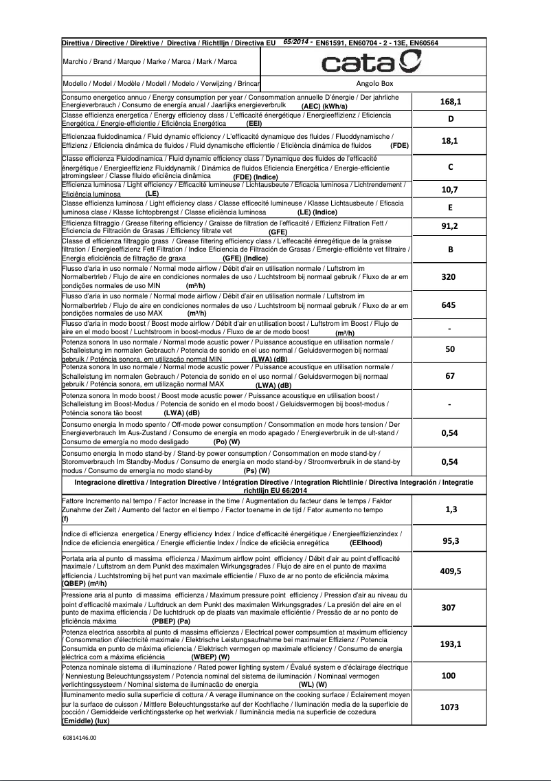 First page image of the manual for Angolo Box