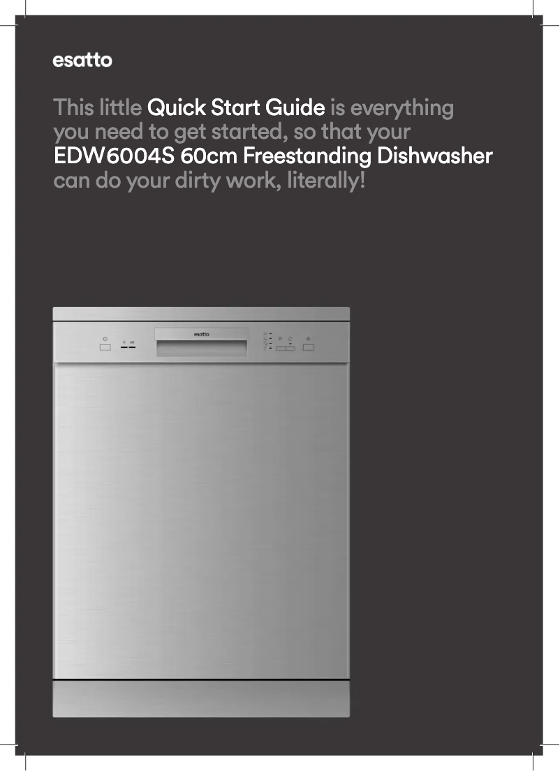 First page image of the manual for EDW6004S