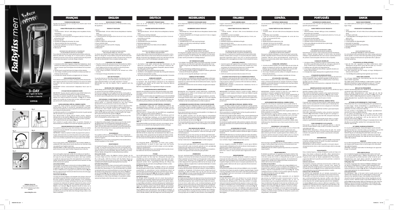 Page 1 of the manual User Manual BaByliss Wtech E845E