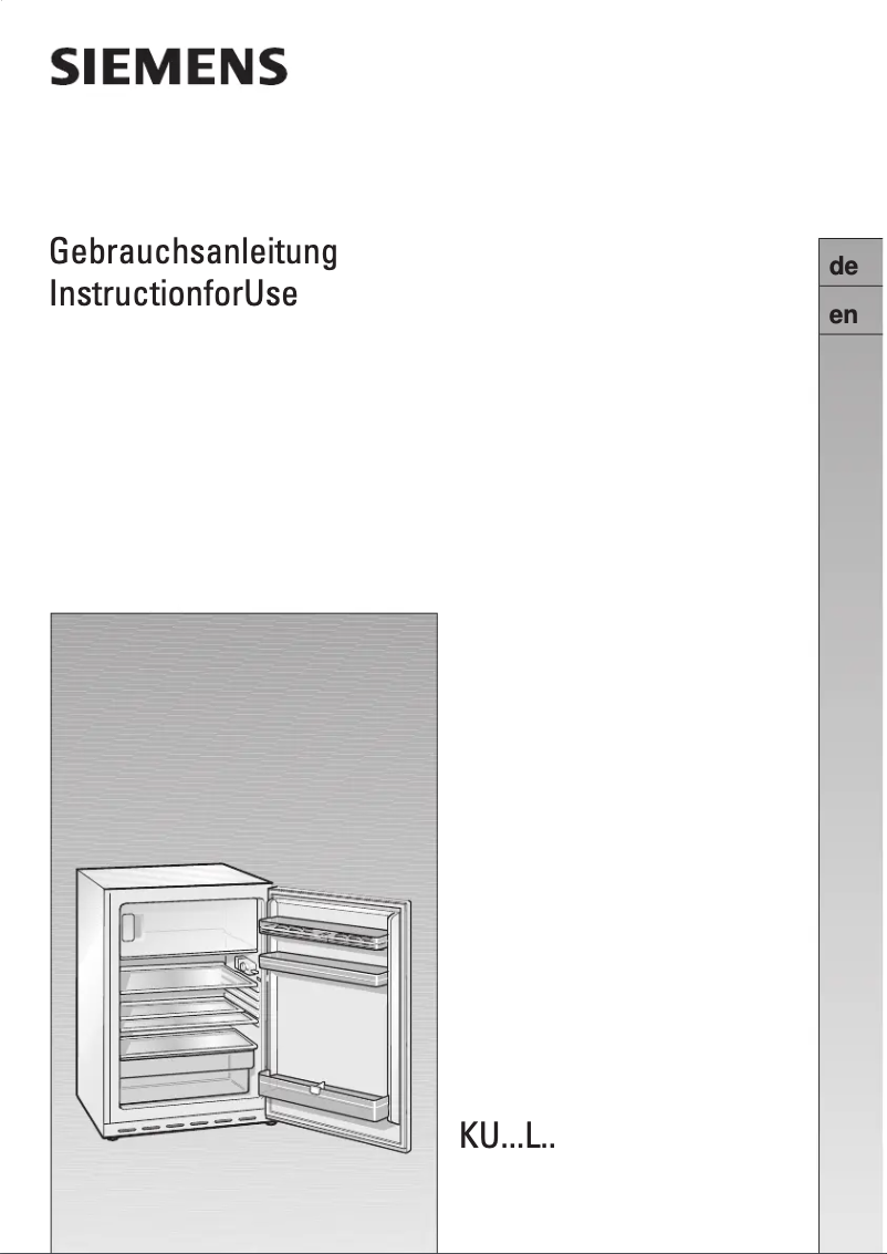 Page 1 of the manual User Manual Siemens KU14L120