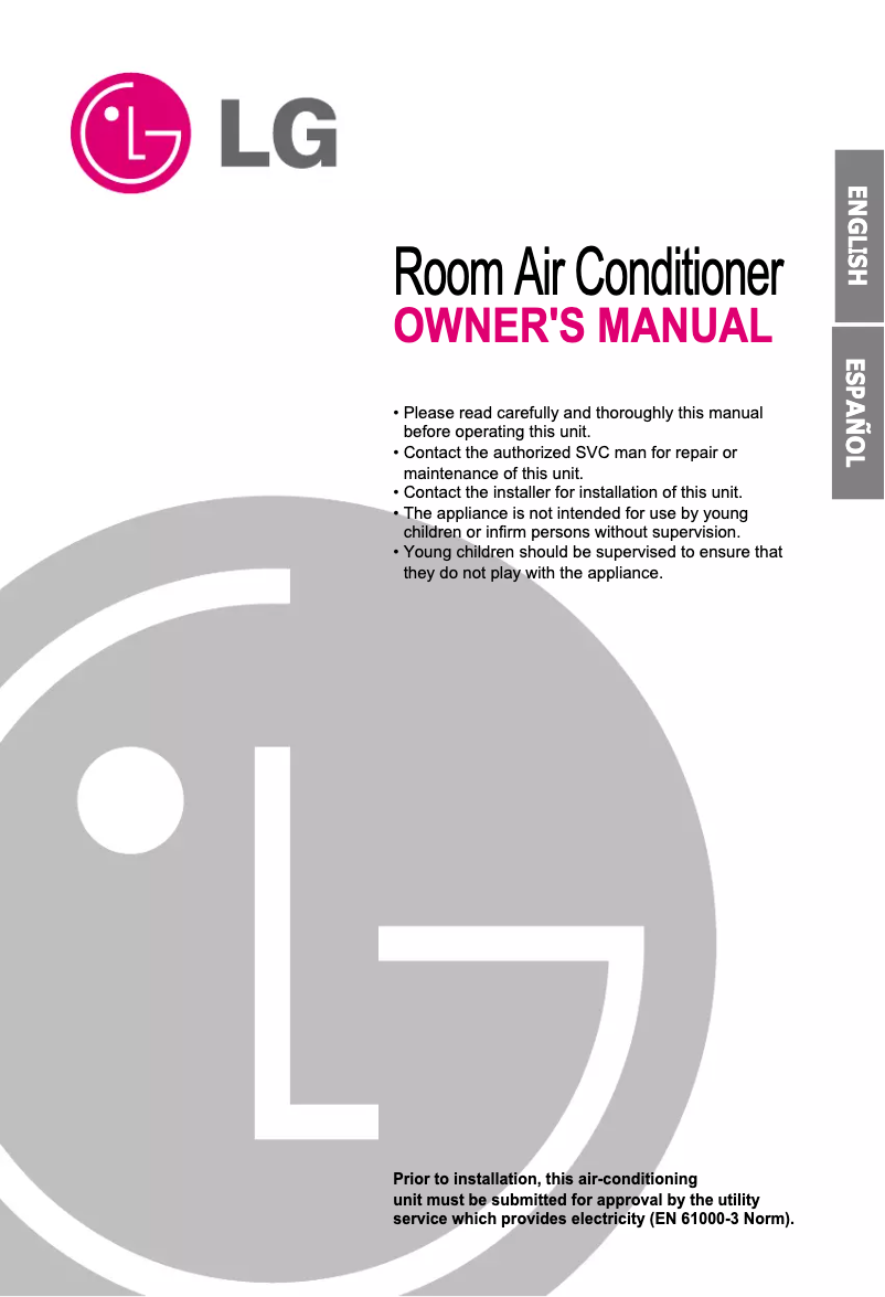 Page 1 of the manual User Manual LG LSUC142UBD0