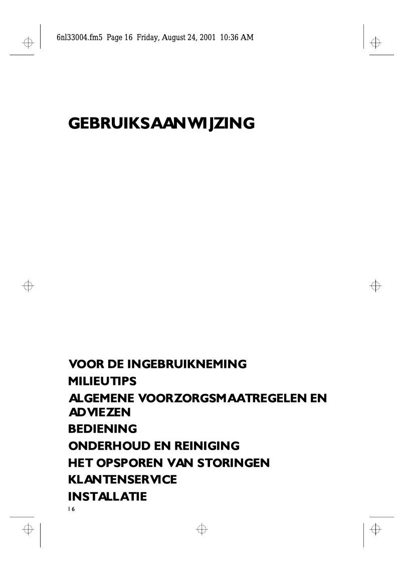 First page image of the manual for SHD 100