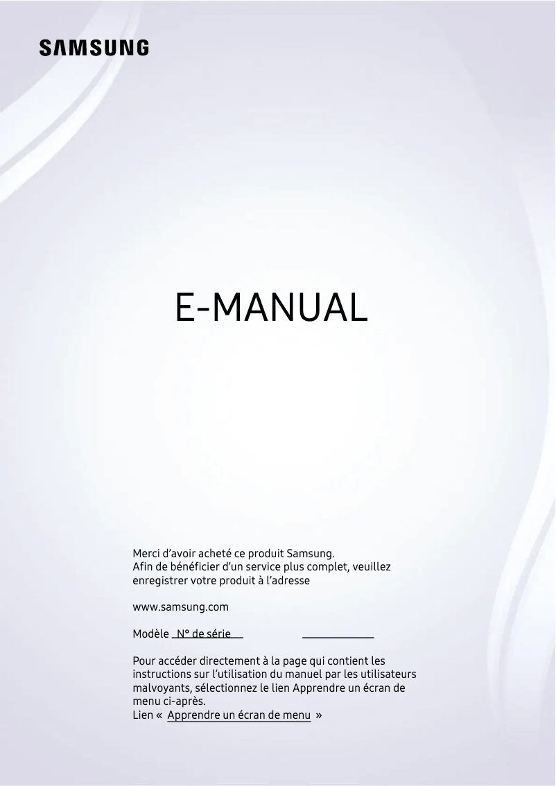 First page image of the manual for QE85Q60AAT