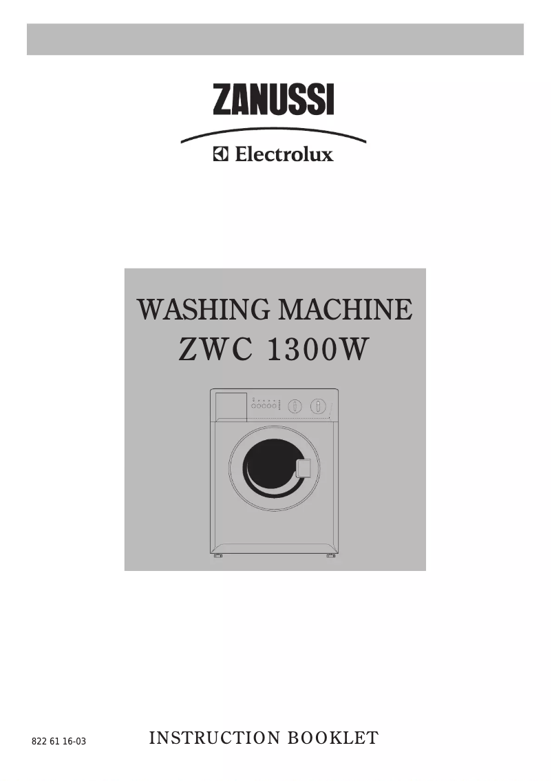 Page 1 of the manual User Manual Zanussi-Electrolux FCS 1320 C