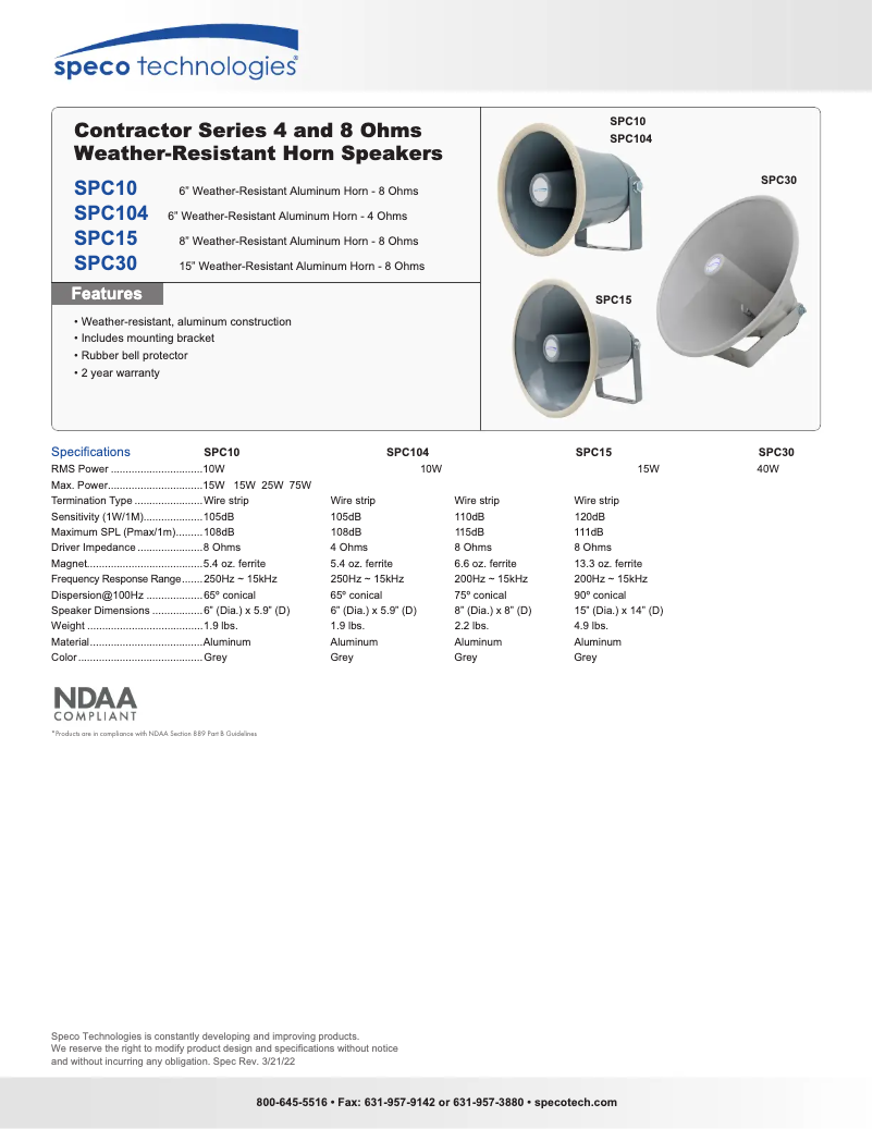 First page image of the manual for SPC10T